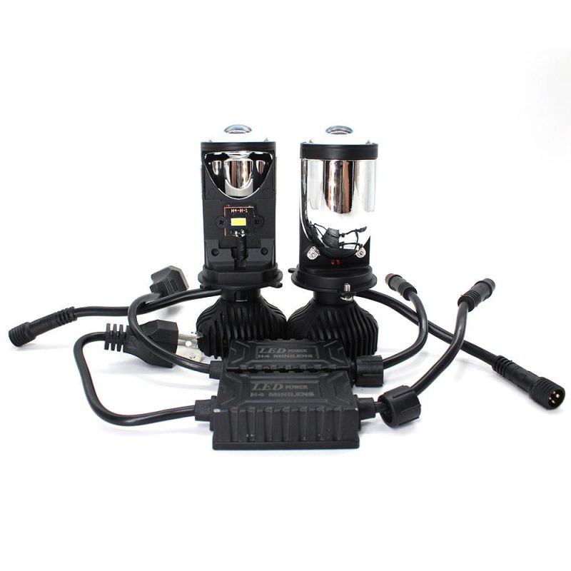 Auto LED Headlights Bulb Car Lamp with Lens Projector 5500K White Light Top Quality Canbus H4