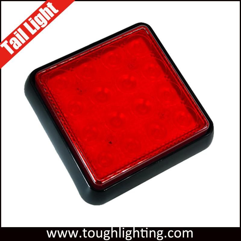 4.7" 16 Smds Square LED Stop Turn Rear Trailer Tail Lights for Trucks