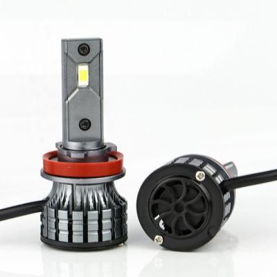 V11n Mini LED H11 Car Headlight Bulbs 12V Fan Cooling 5500lm 48W Luces LED Bulb H11 LED Headlamp for Car