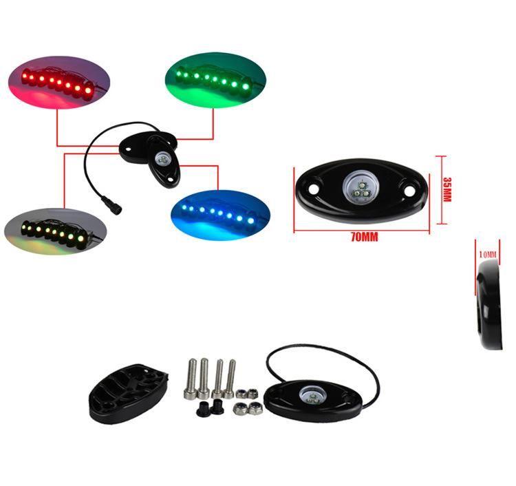 Bluetooth Multicolor APP Neon for Jeep Truck Car ATV SUV Vehicle Boat Offroad 8 Pods LED Lamp Kit RGB LED Pod Rock Lights