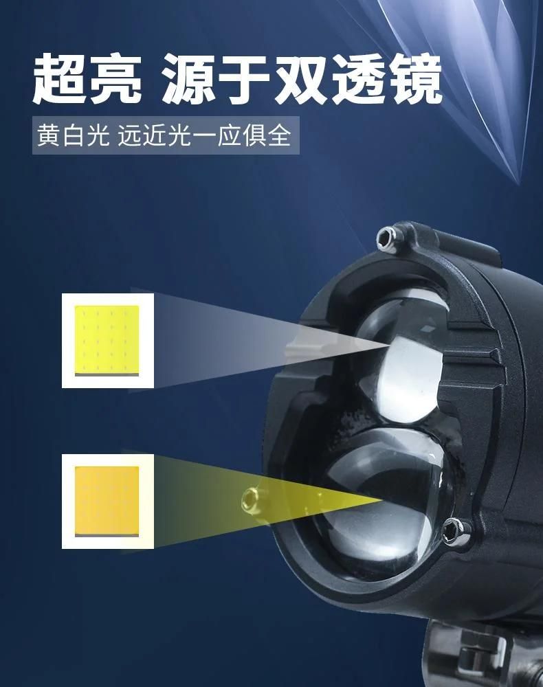 LED Headlight Wrangler Special Fog Lights Double Light Lens Csp 70W 14000lm 12V 6000K Motorcycle LED Lens Auto Car Headlight