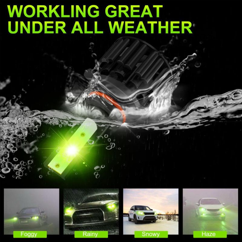 Powerful Super Bright LED Headlight Z3 9005 Hb3 Auto Lamp Car Automobiles LED Head Lamp 12V 45W 8000K Green Lamon Light 30000 Hours