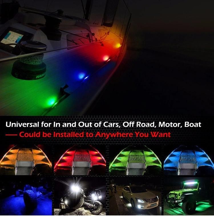 8 Pods LED Rock Lights for Jeep ATV SUV Offroad Car Truck Boat Underbody Lamp RGB LED Neon Lights