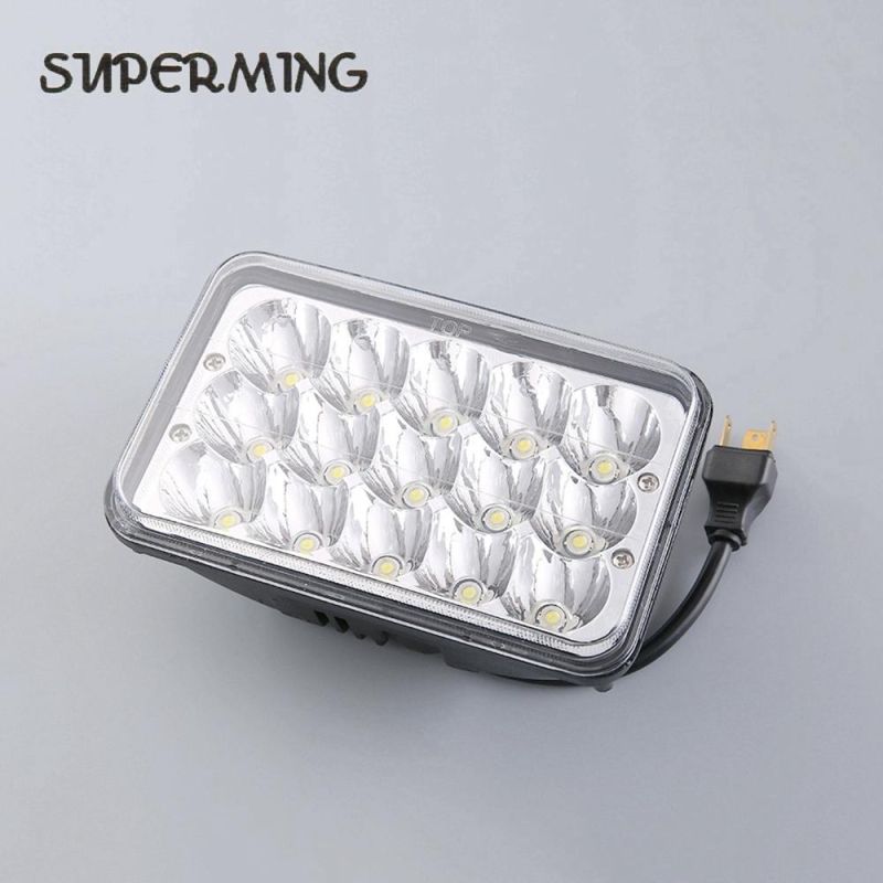 Luz De LED Brightness High Low 45W 5inch 4X6 LED Headlight for SUV ATV