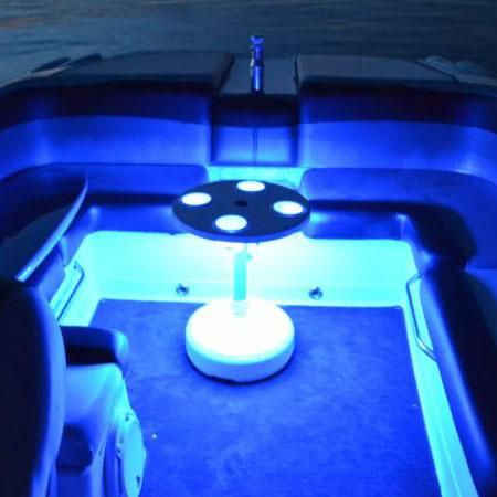 Round 6 LED IP68 Boat Waterproof Underwater Transom Mount Light for Stern/Pontoon/Marine