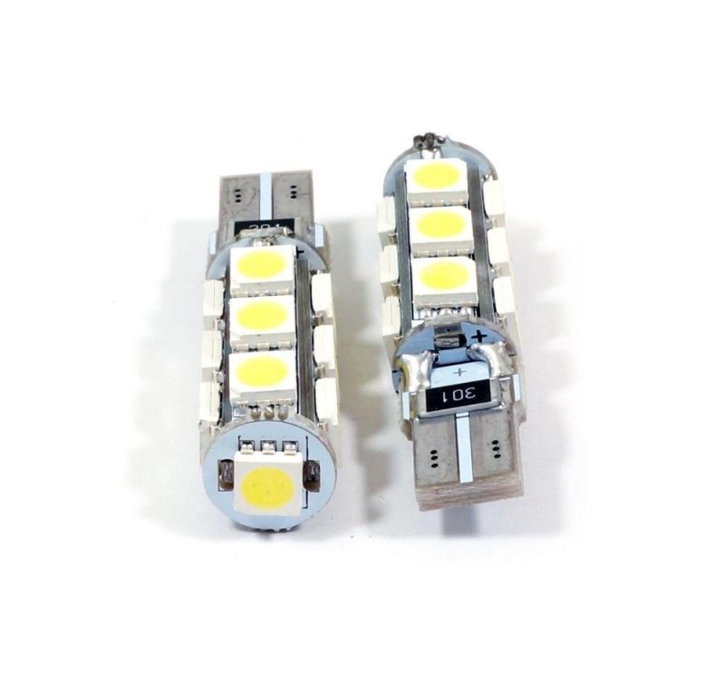 2PCS T10 13W 13-5050-SMD Cool White LED Canbus Error Free Panel Light Interior W5w 194 168