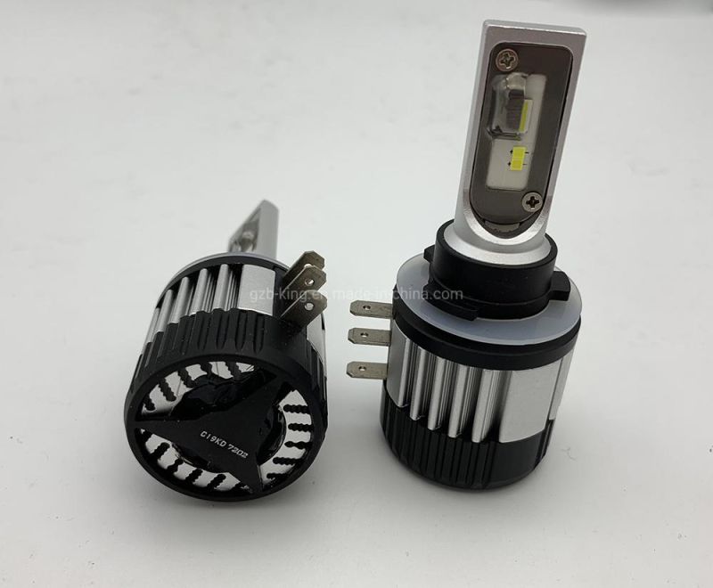 6000lm Fanless Canbus H15 LED Headlight with DRL