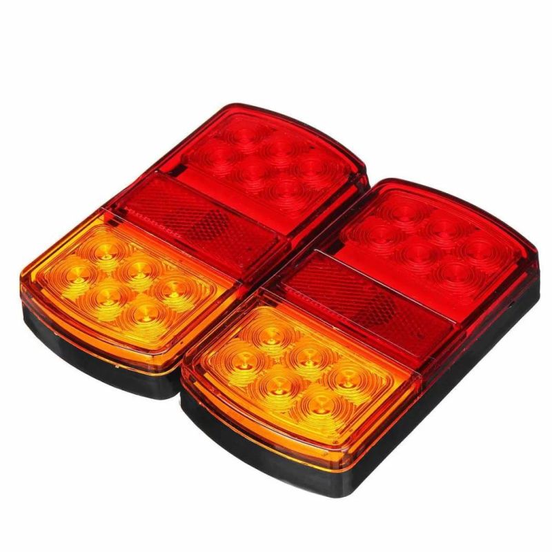 12LED Rectangle Combination Trailer Tail Lights