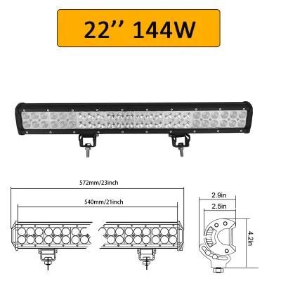 12&prime;&prime; 22&prime;&prime; 20inch 12V 24V Offroad LED Light Bar Spot Flood Combo 20&prime;&prime; 126W LED Work Light for Jeep Car 4WD Truck SUV ATV