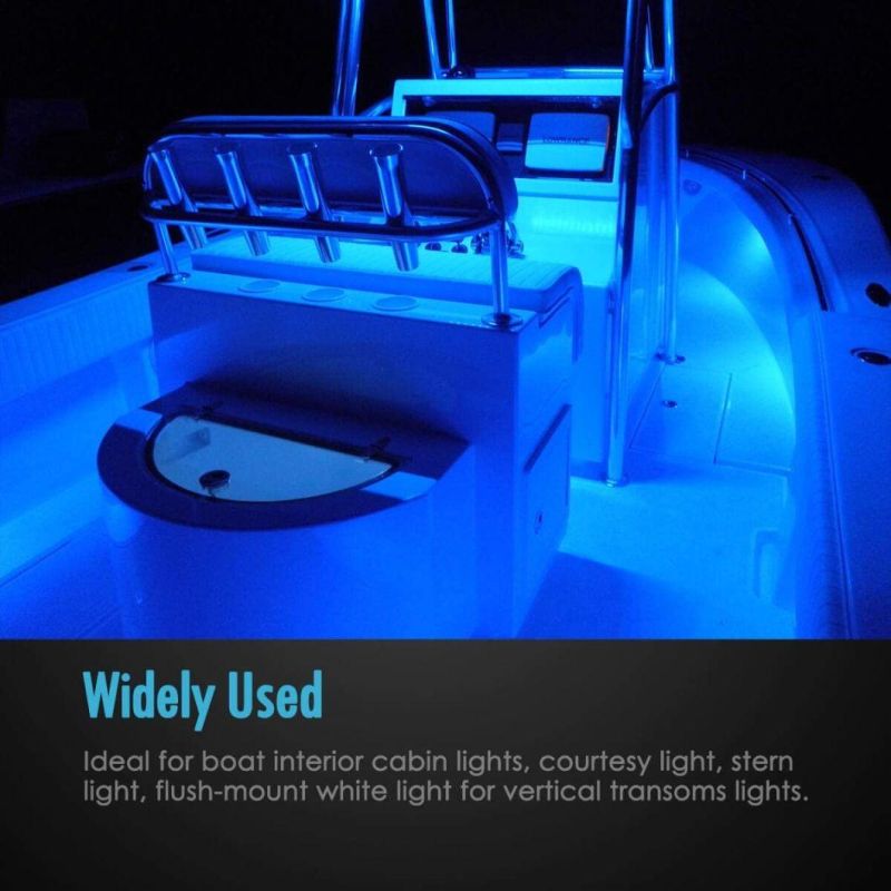 IP67 12V White Blue Boat Ceiling Light Fixtures 3 " LED Stern Lights Tail Lamp Transom