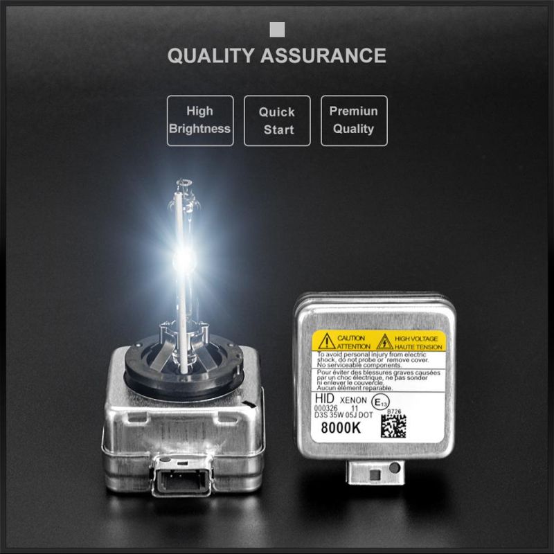 Car LED Headlight D1s D3s 6000K White Super Bright 55W/Bulb Auto Lights D2s D4s Light Built-in LED Driver for Automobiles Headlight