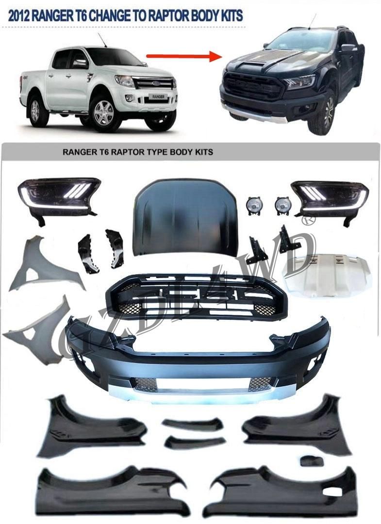 Waterproof Car Replacement Headlight for Ford Ranger T7 T8 2015+