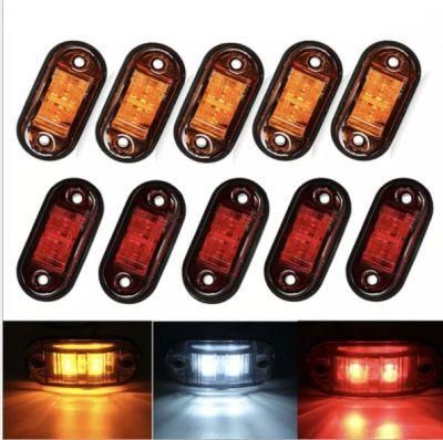 LED Side Marker Indicator Light Waterproof for 12V 24V Trailer Truck Bus Lorry Van Lamp Amber Red White