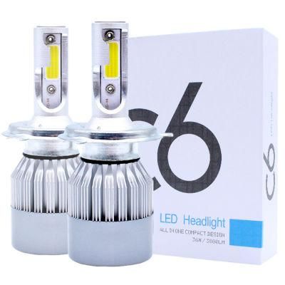 50W 7200lumen H4 Hb2 Bombillos Bulb C6 LED Headlight