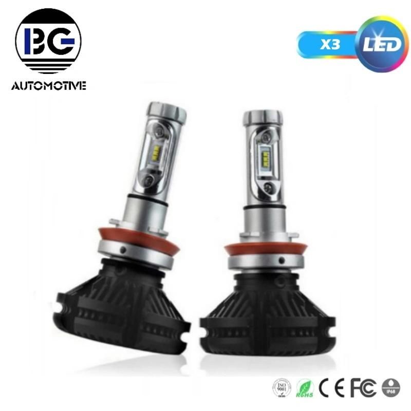 New LED Car Light X3 H1 H4 Auto LED Light Blue Color LED for Car