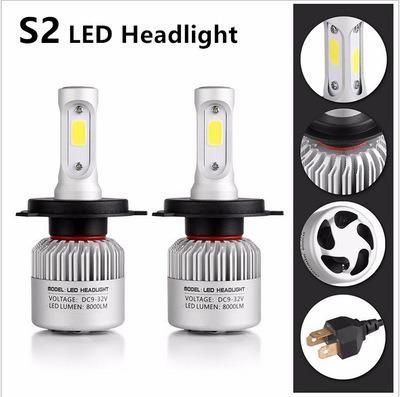 Hot Selling S2 Car Light 8000lm Super Bright High Power Headlight