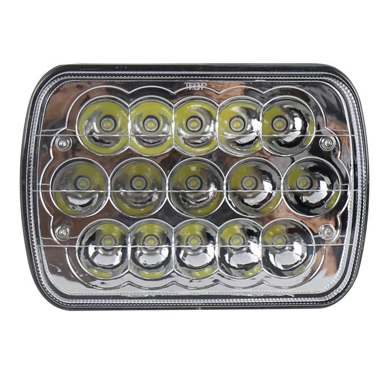 45W Epistar H4 Replaced Driving Headlamp High Low Sealed Beam 7X6 7inch LED Headlights in Auto Lighting System for Jeep Wrangler 5X7 Hi / Low Beam