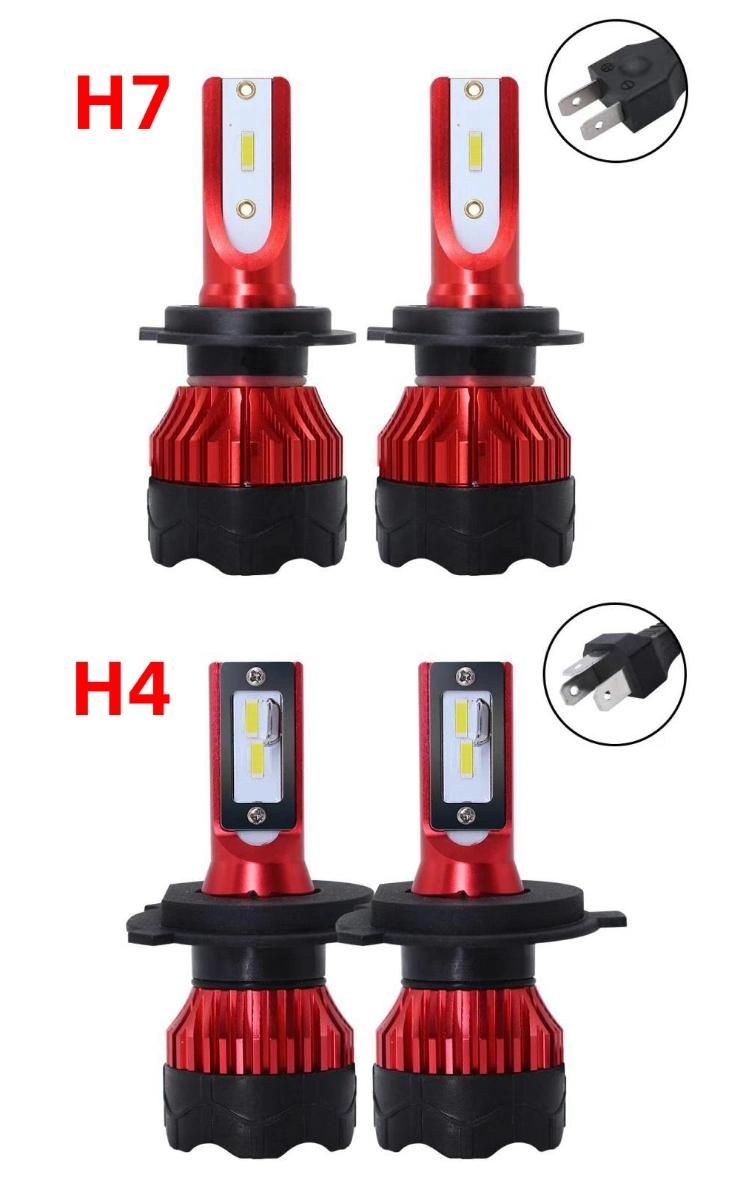 Auto Car Headlight 9005 9006 H4 H13 H7 880 H27 9004 9007 H11 881 LED H1 K5 55W 6000lm 6000K Automobile Bulb