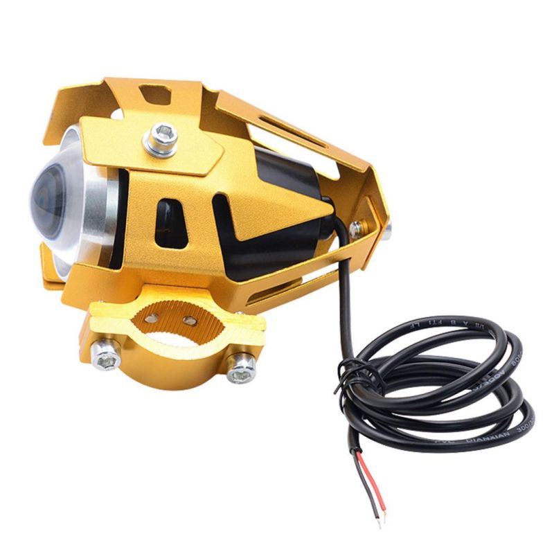 Motorcycle Electric Lamp Laser Cannon U5 Angel Eye Black Red Gold Silver Four Color Body Pedal Motorcycle Modified LED Headlight