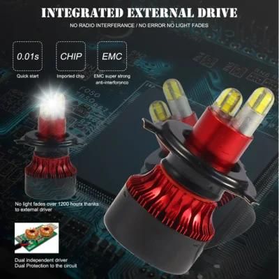 LED Green H4 LED Hi/Lo 20000lm 8 Side 360 LED H11 9005 9006 LED Car Light 12V 24V H1 H7 H8 H9 Car LED Headlight Canbus 6000K