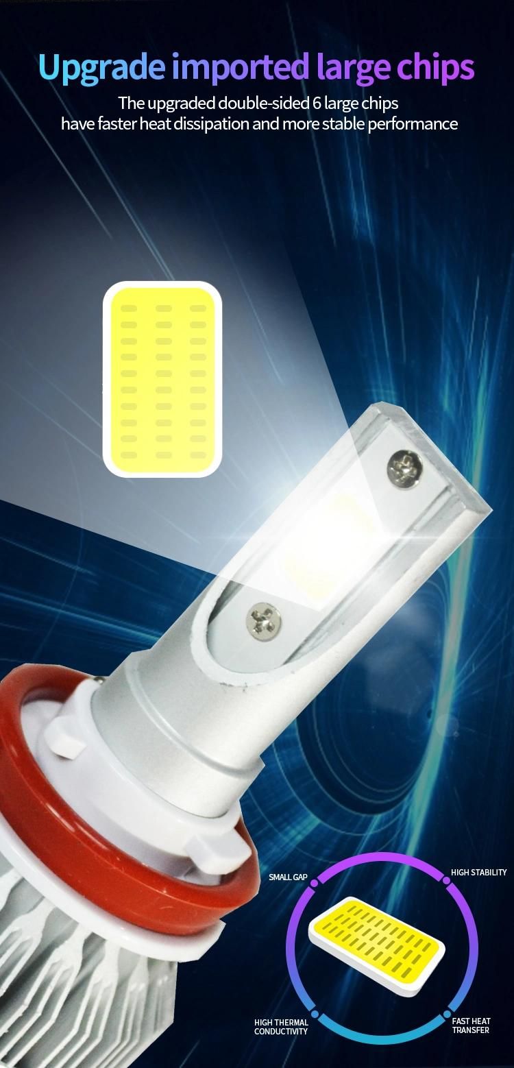 Cheap LED Headlights IP65 H11 8000lm Wholesale Auto C6 LED Headlights