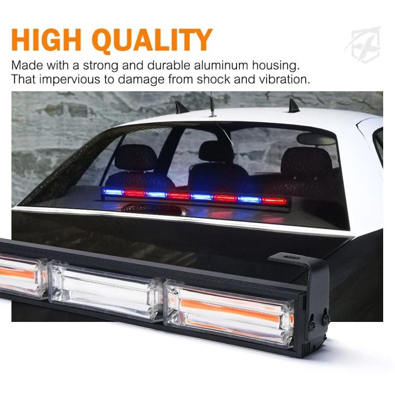 High Intensity Law Enforcement Traffic Advisor Emergency Hazard Warning Vehicle Strobe Light Bar Kit. Bright Linear LED Strobe Signal Light Bar