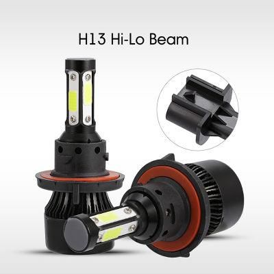 S2 4-Side COB LED Headlight Bulbs LED H4 H13 9004 9007 50W 6000lm LED Hb4 Car LED