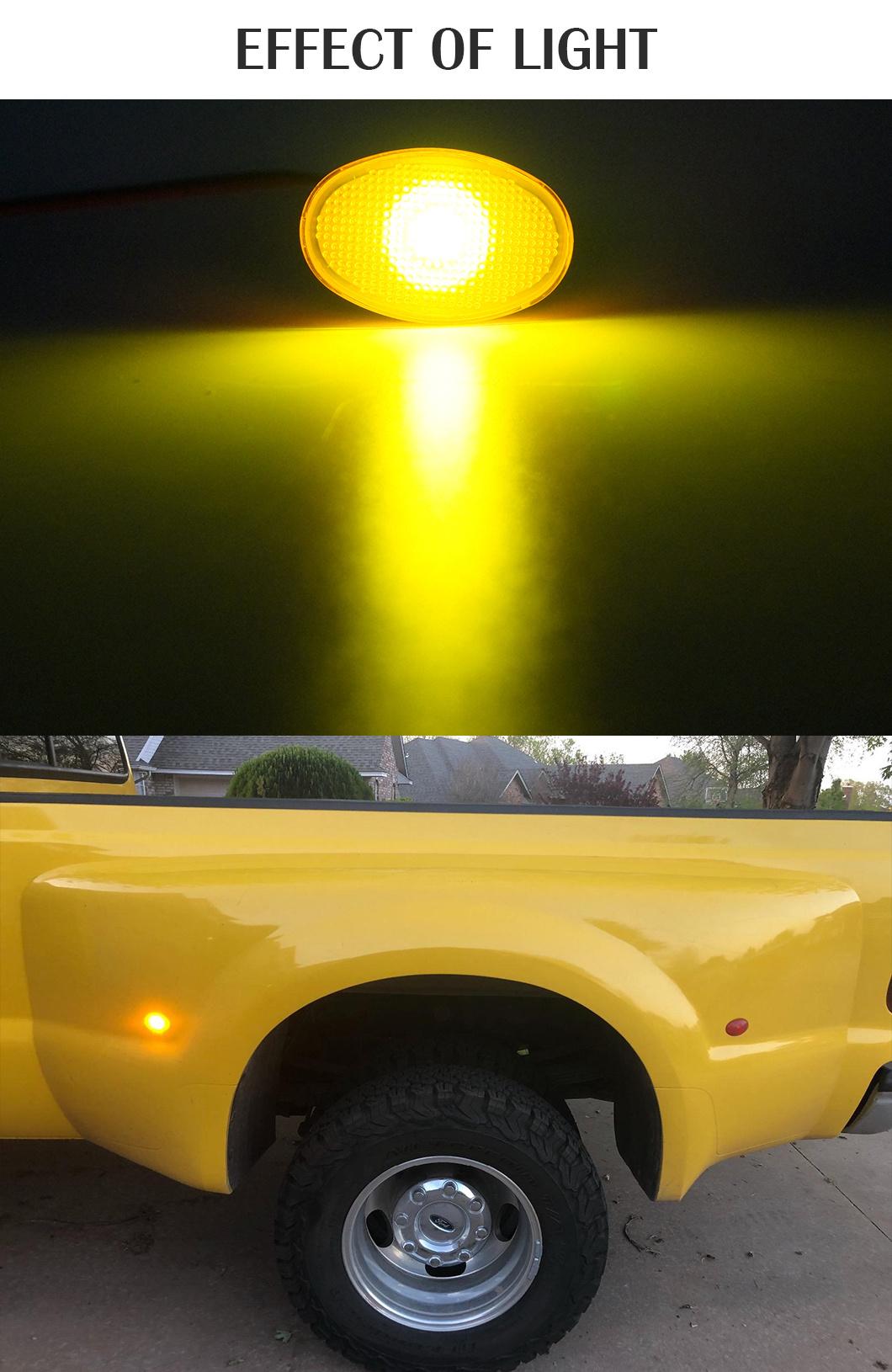 1999-2020 LED Oval Amber Trailers Mark Lamp for Ford