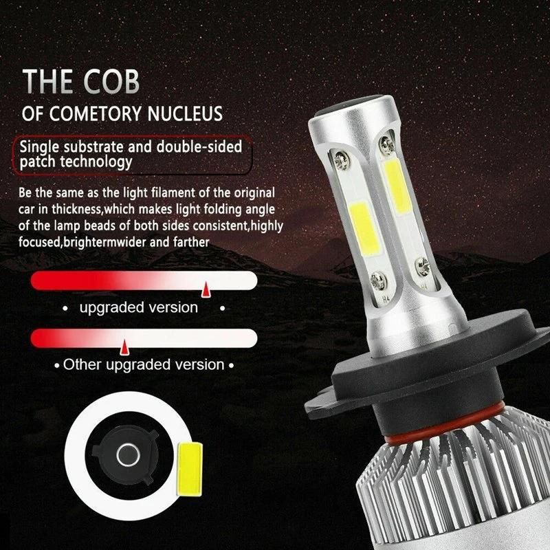 12V 24V 8000lm Car Light LED Headlight S2 9005 9006 H4 H7 LED Headlight Bulb 72W