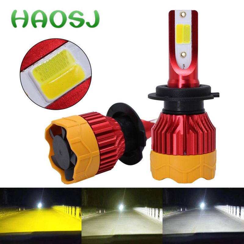 Wholesale Three-Color 2PCS K5 6500K LED H7 H4 H1 H11 9005 Auto Car Headlight Bulbs 8000lm 48W/Pair Customized Zes Chips Automotive Lamps