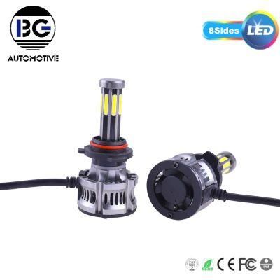 360 Lighting LED Headlight 8 Sides COB H4 H7 H11 H1 H8 9005 9006 6000K White for Car Head Fog Lamp