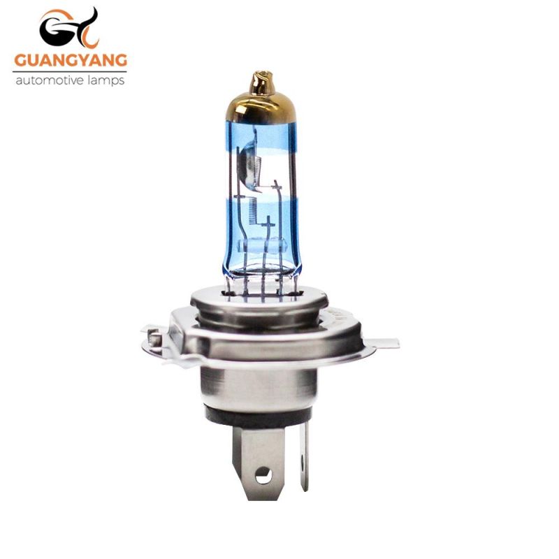 Super Bright H4 Halogen Lamps 12V 100/90W Customized Golden Top Coating Headlight Bulbs