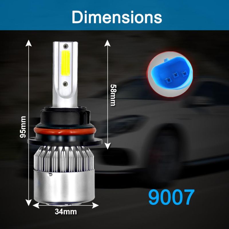 Lightech LED Car Light for 9007 C6 X3 S1 S2 K3