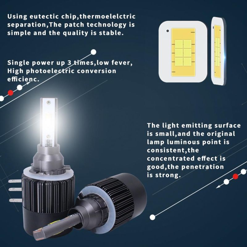 Carolyn Brand New H15 Csp 1860 Imported Chip H1 H4 H3 H7 H8 H11 H13 9004 9005 9006 9007 880 High Prower LED Headlamp