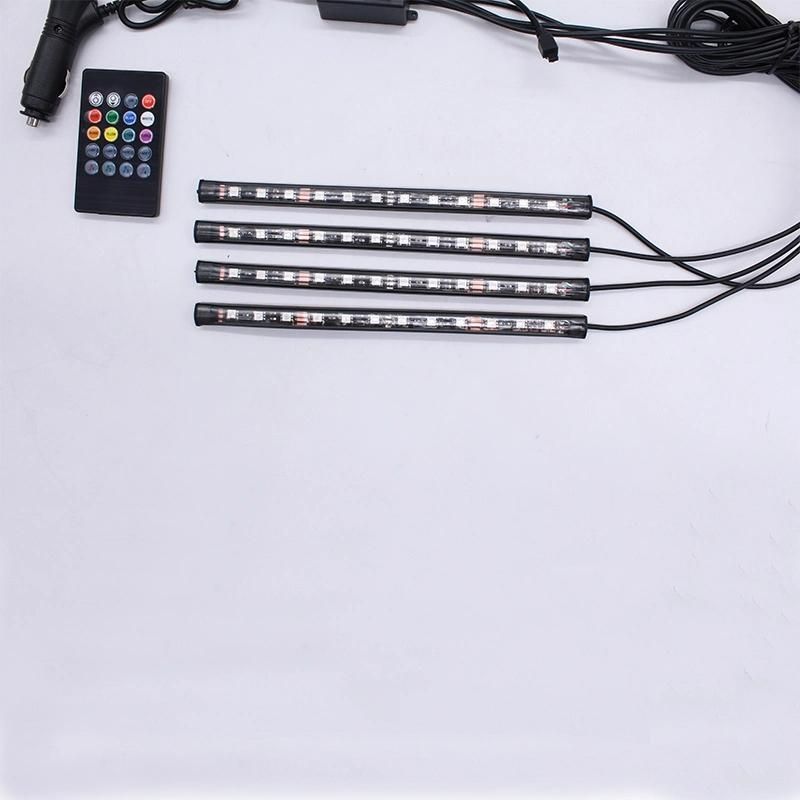 7 Color 9 LED RGB Flash Car Strobe Kit Strip LED Atmosphere Light