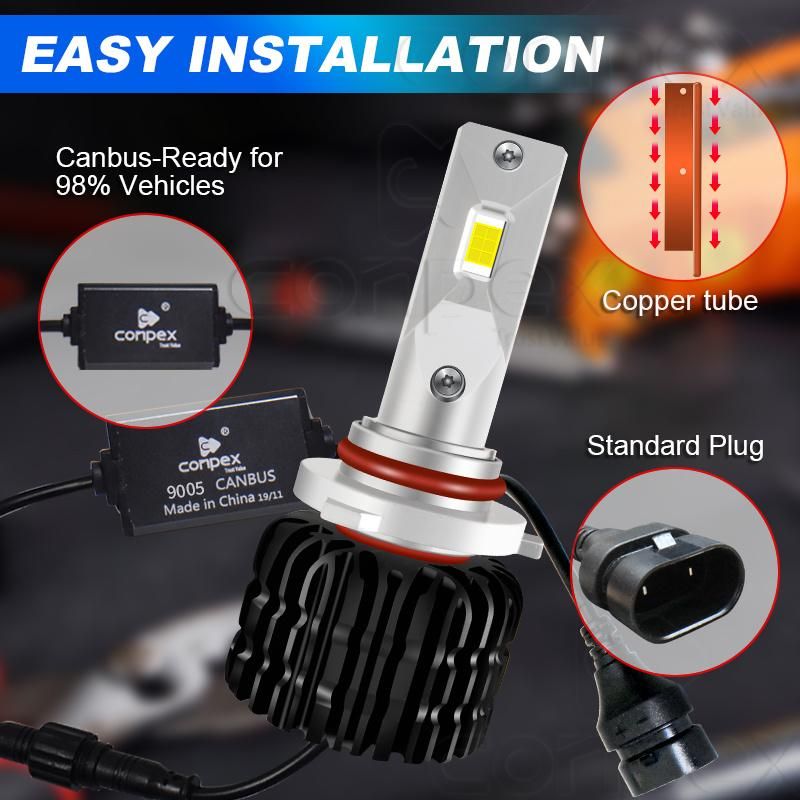 Conpex Auto Car LED Headlight High Low Beam M6 9005 PRO 30W