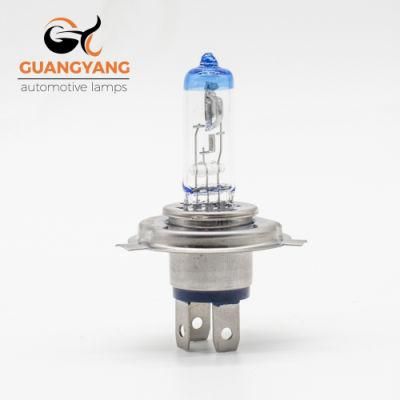 Car Halogen Bulb H4 12V 60/55W Blue Coating Warm White