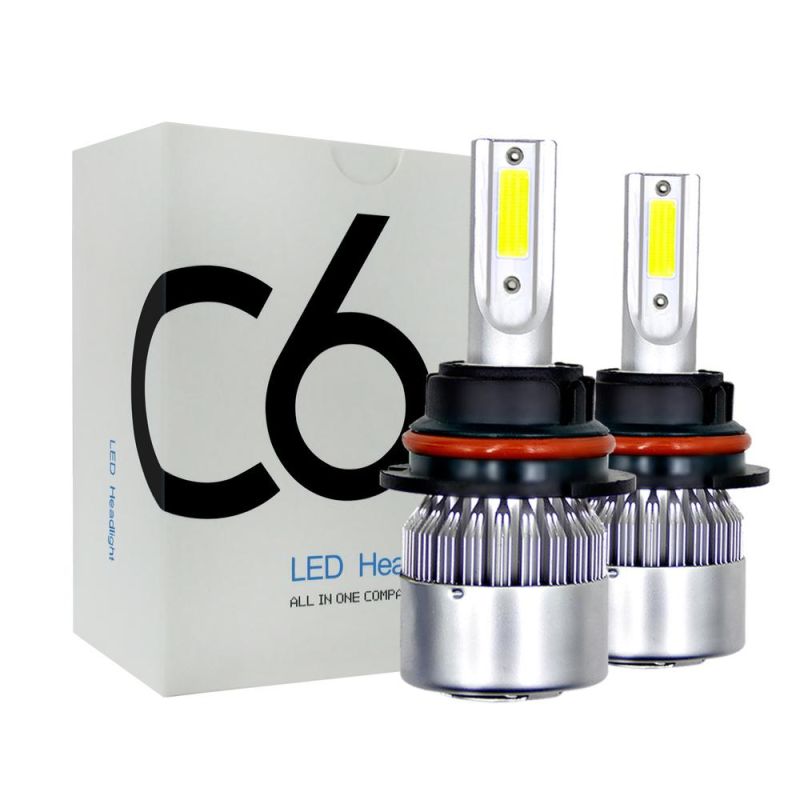 Wholesale Car Light Cheap 9007 Hb5 C6 LED Auto Headlight Kit Two Sides 72W 8000lm