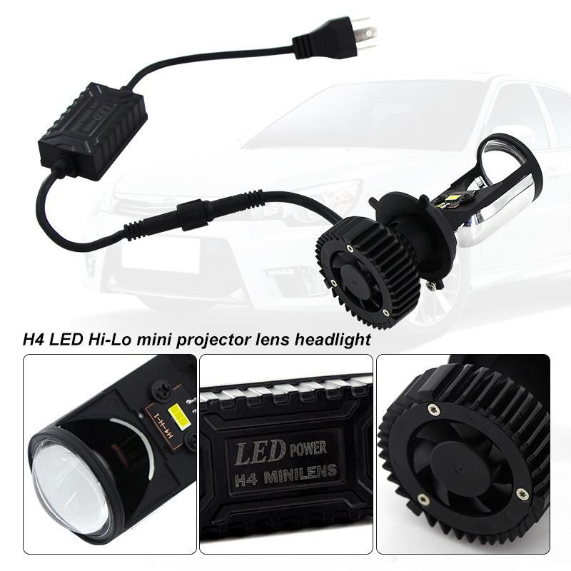 H4 LED Auto Lamps with Mini Projector Lens 10000lm Hi/Lo Beam LED Car Headght