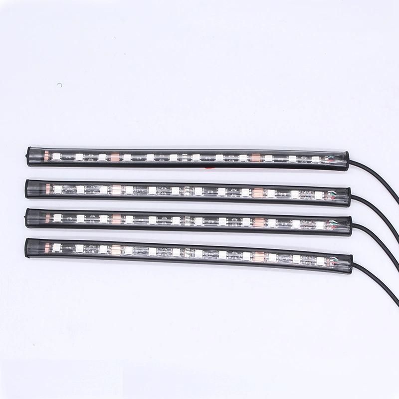 7 Color 9 LED RGB Flash Car Strobe Kit Strip LED Atmosphere Light