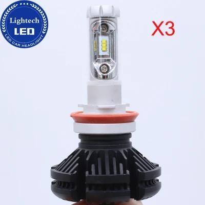 DIY Colors Auto Car Lamp 50W 6000lm X3 LED Headlight H11