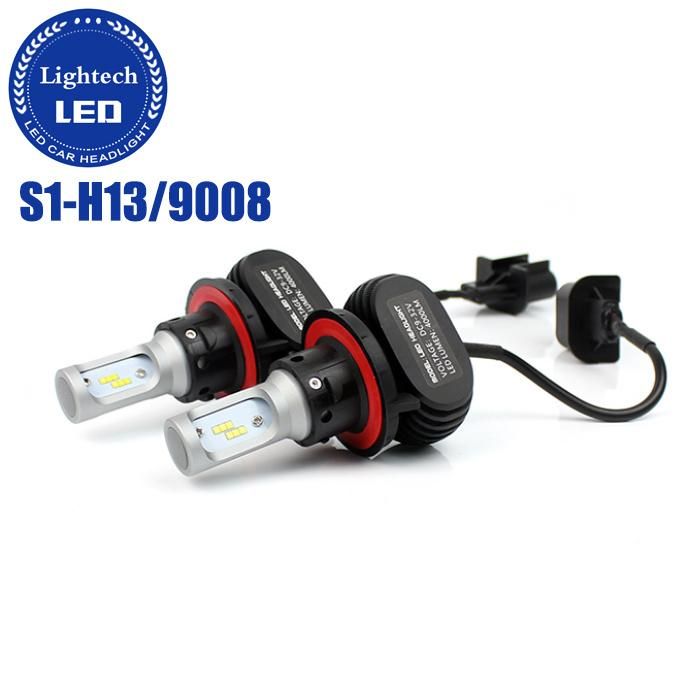 Wholesale Fanless Car Light LED S1 50W 6000K 9008 High Low Auto LED Headlight H13