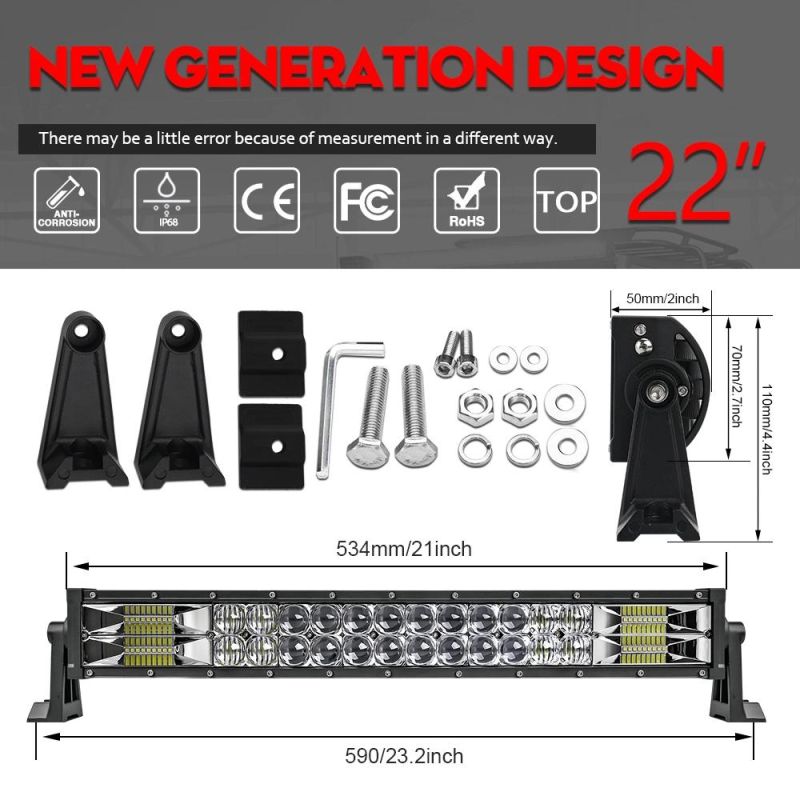 New Arrival 12D Reflector 12V Car Modified LED Lights 22" 32" 42" 50" 52 Inch Offroad 4X4 Truck LED Bar Lights