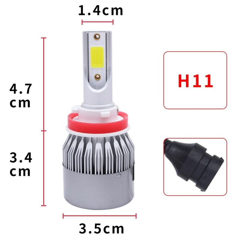 Popular Prodcut C6 Car LED Headlight H1 H3 H4 H7 H11 9005 9006 Model Auto Lights