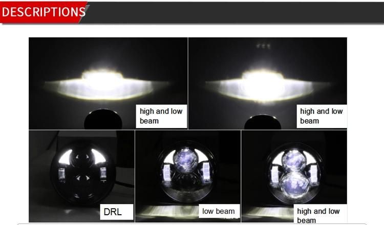 Projector LED Motorcycle Headlight Angle Ligjts for 12V Motorcycle Chopper Cruisers