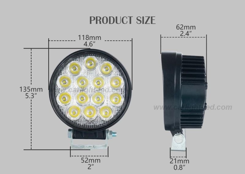 4.5inch 42W Round Driving Roof LED Light Bar Work Lamp for ATV SUV Truck