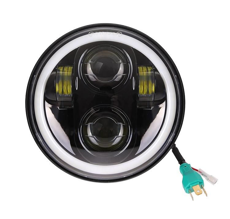 5.75 Inch Round 40W White DRL High/Low LED Motorcycle Headlight