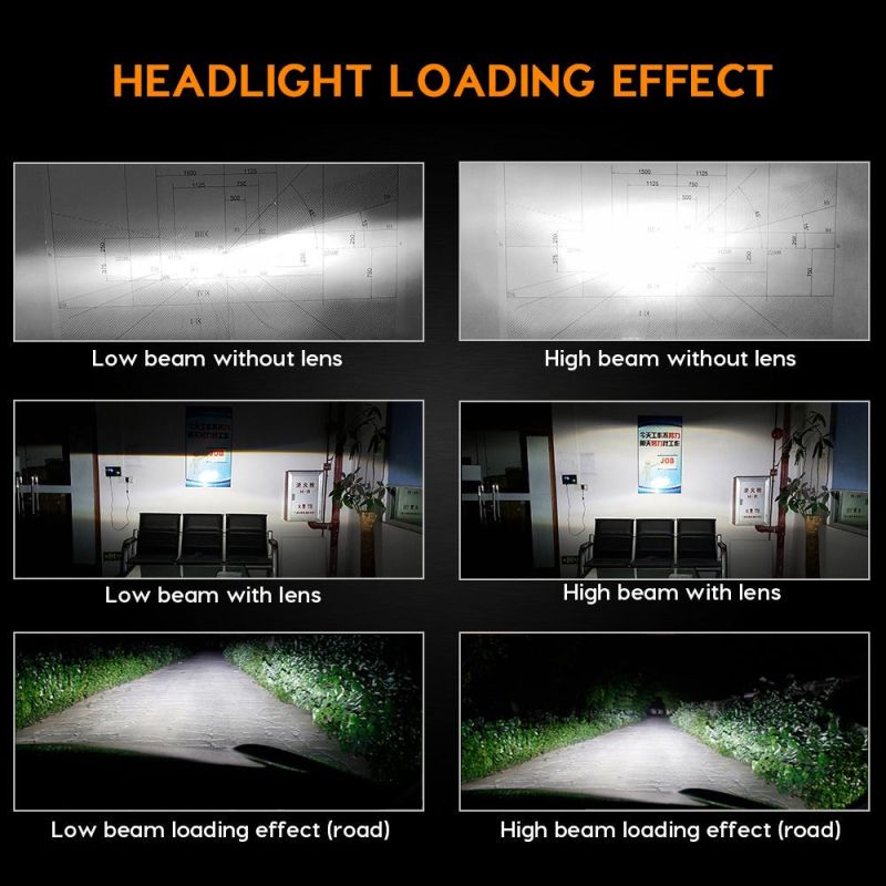 Highlight Spotlight LED Car Headlight Csp M2 55W 12000lm 6500K 9-32V H4 H7 9005 9006 Auto Headlamp LED Headlight LED Bulb