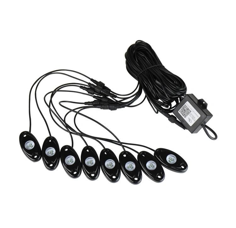 8 Pods LED Rock Lights for Jeep ATV SUV Offroad Car Truck Boat Underbody Lamp RGB LED Neon Lights