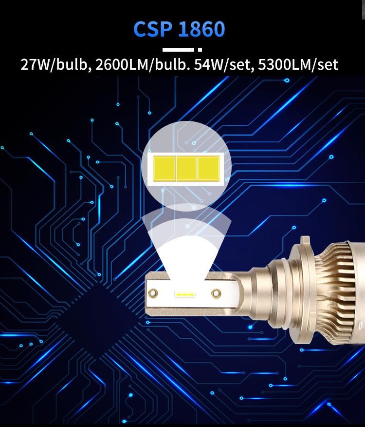 Hot Selling Plus Headlight H4 H7 6500lm 6000K Auto LED Headlight Bulb Kit for Universal Car
